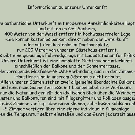 Ferienpension Bei Stenze Inklusive Kostenlosem Regionalem Nahverkehr 4* Senheim